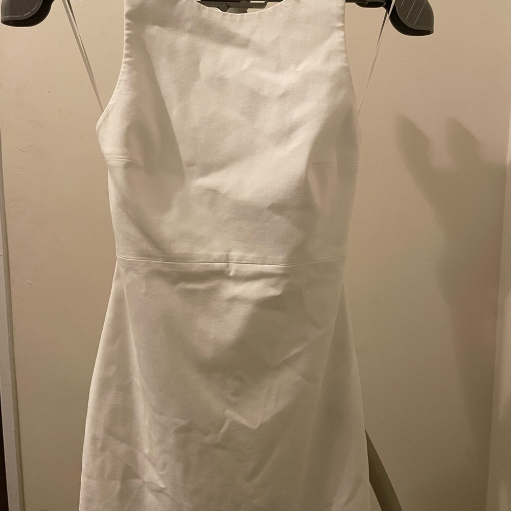 Zara White Crisscross back dress